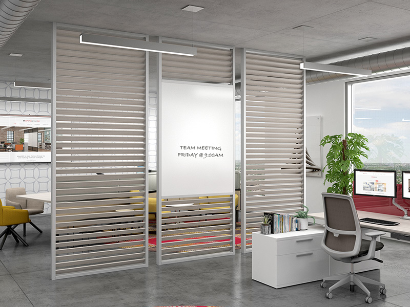 Intersection Single Panel Wood Slats-A